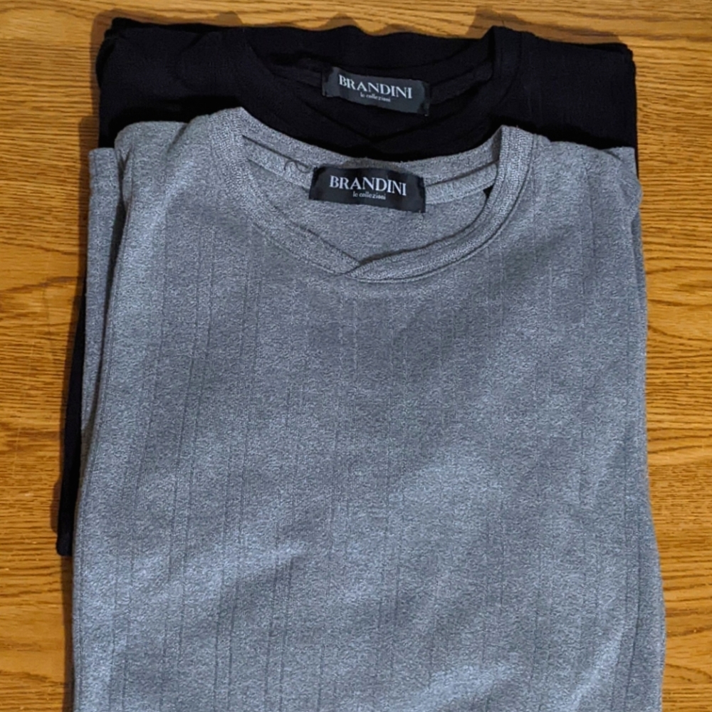 Men's Brandini le collezioni Ribbed Henley Tees